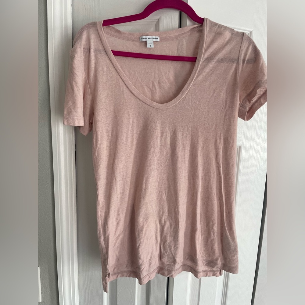 James Perse peach/pink cotton tshirt
